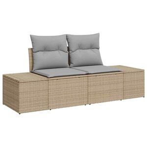 vidaXL Canapea de grădină cu pernă Bej 184 x 62 x 69 cm poliratan