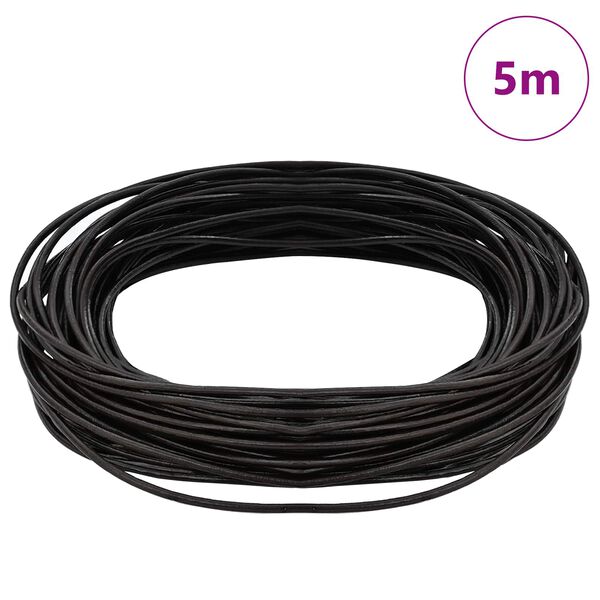 vidaXL Cord din Piele Maro &icirc;nchis &Oslash;1 mm x 5 m Piele