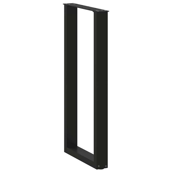 vidaXL Picioare de masă de bar &icirc;n formă de U, 2 buc., negru, 40x(100-101) cm, oțel