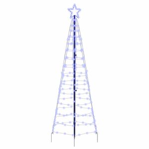 vidaXL Brad de Crăciun LED cu țevi de prindere &icirc;n păm&acirc;nt EKENAS 250 cm