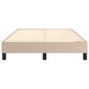vidaXL Cadru de pat cu arcuri, cappuccino, 120x200 cm, piele ecologică