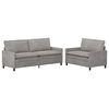 vidaXL Set de canapea 2 pcs Gri deschis Catifea