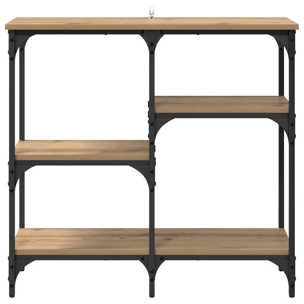 vidaXL Masă de consolă Stejar Artizanal 80 x 29 x 75 cm Lemn compozit