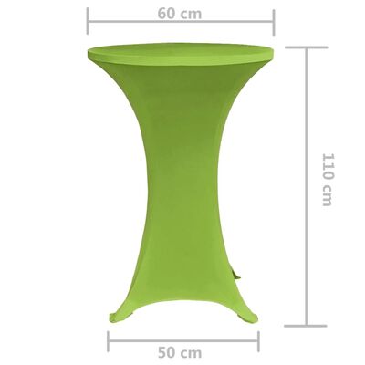 vidaXL Husă elastică pentru masă, 2 buc., verde, 60 cm