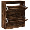 vidaXL Pantofar, stejar fumuriu, 80x34x96,5 cm, lemn compozit