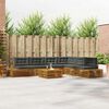 vidaXL Set de canapele de exterior 7 Bucată Natural și Antracit