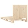 vidaXL Cadru de pat cu tăblie, 100x200 cm, lemn masiv de pin