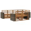 vidaXL Set de canapele de exterior 7 buc. natural Poliester