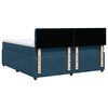 vidaXL Pat box spring cu saltea, albastru, 200x200 cm, catifea