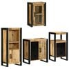 vidaXL Set de mobilier pentru baie 4 pcs Maro Lemn de mango solid