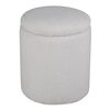 Venture Home Taburet &bdquo;Limpen&rdquo; 32x32x40 cm, alb, pluș