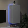 vidaXL Comodă TV de perete cu lumini LED, alb, 40,5x35x80 cm