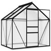 vidaXL Seră, antracit, 2,47 m&sup2;, aluminiu
