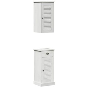 vidaXL Set de mobilier pentru baie cu sertar VIGO 2 pcs Maro și alb
