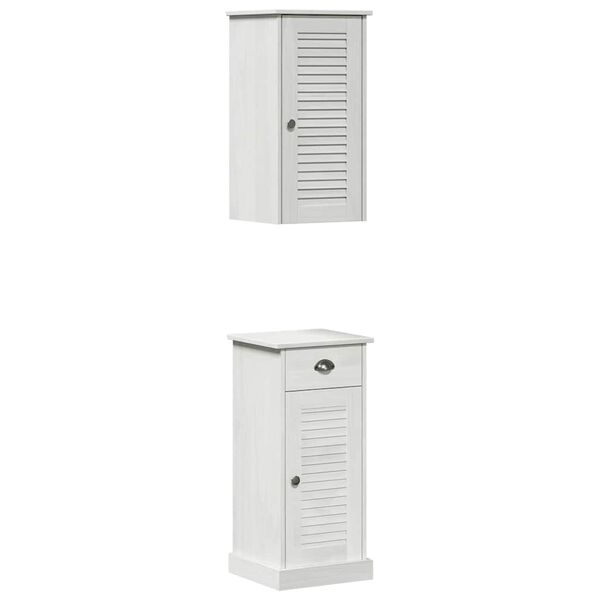 vidaXL Set de mobilier pentru baie cu sertar VIGO 2 pcs Maro și alb
