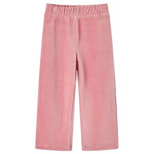 vidaXL Pantaloni de copii din velur, roz, 128