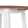vidaXL Masă de bucătărie extensibilă, rotund, MDF, alb