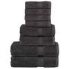 vidaXL Set de prosoape premium SOLUND, 8 piese, antracit, 600 g/m&sup2;