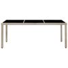 vidaXL Set mobilier de exterior cu perne, 9 piese, bej, poliratan