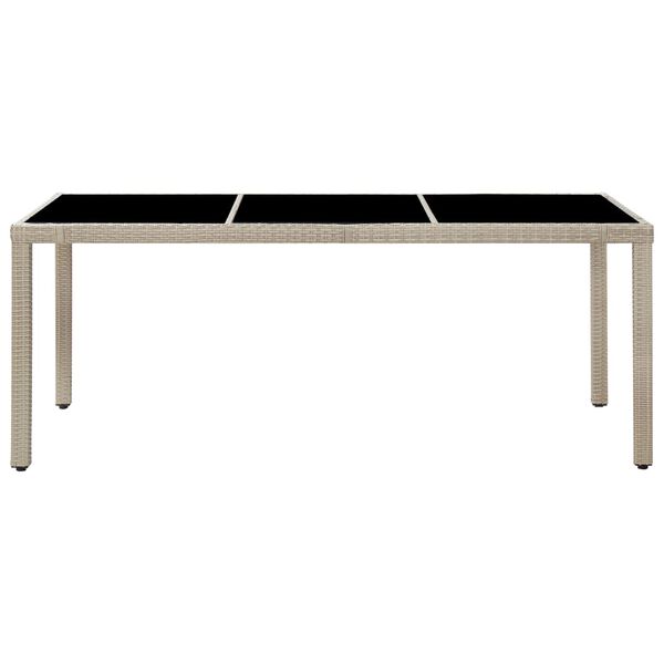 vidaXL Set mobilier de exterior cu perne, 9 piese, bej, poliratan