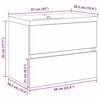 vidaXL Dulap cu Chiuvetă Stejar negru 60 x 39 x 62 cm Lemn compozit