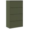 vidaXL Dulap de depozitare 2 pcs Verde măsliniu 80 x 40 x 140 cm Oțel