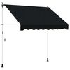vidaXL Copertină retractabilă manuală Negru 200 cm
