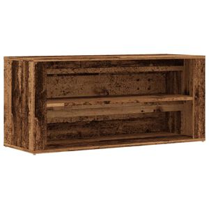 vidaXL Banchetă de pantofi, lemn vechi, 100x35x45 cm, lemn prelucrat