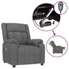 vidaXL Fotoliu de masaj electric rabatabil, gri &icirc;nchis, textil