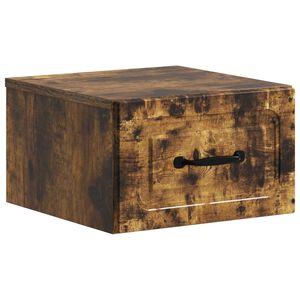 vidaXL Dulap de noapte suspendat Stejar fumuriu 34,5 x 33 x 20 cm