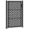 vidaXL Poartă de grădină neagră 100x150 cm, oțel, model cruce