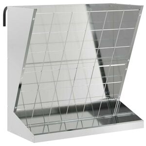 vidaXL Feeder pentru F&acirc;n Argintiu 71 x 33 x 70 cm Oțel Galvanizat