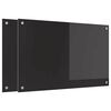 vidaXL Panou de bucătărie 2 buc. Negru 80 x 50 cm sticlă securizată