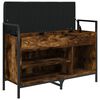 vidaXL Bancă de pantofi, stejar fumuriu 85,5x32x57,5 cm lemn prelucrat