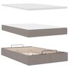 vidaXL Cadru de pat otoman cu saltea Taupe 120x190 cm Material