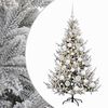 vidaXL Brad de Crăciun artificial cu glob 120 cm 150 LED-uri Alb cald