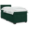 vidaXL Pat box spring cu saltea, verde închis, 100x200 cm, catifea
