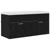 vidaXL Dulap de Baie Stejar Negru 100 x 38,5 x 46 cm Lemn prelucrat