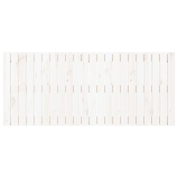 vidaXL Tăblie de pat pentru perete, alb, 140x3x60 cm, lemn masiv pin