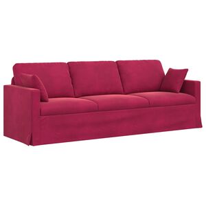 vidaXL Canapea Roșu Vin 228 x 78 x 80 cm Catifea
