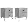 vidaXL Dulap de noapte cu sertar 2 pcs Gri Beton 43 x 34,5 x 47,5 cm