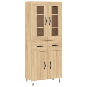 vidaXL Dulap &icirc;nalt, stejar sonoma, 69,5x34x180 cm, lemn compozit