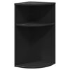 vidaXL Masă laterală Negru 29,6 x 29,6 x 60 cm Lemn compozit