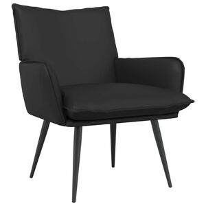 vidaXL Fotoliu Negru Piele artificială