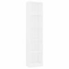 vidaXL Bibliotecă cu 5 rafturi, alb, 40x24x175 cm, lemn prelucrat