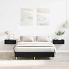 vidaXL Cadru de pat Stejar Negru 193 x 143 x 25 cm Lemn compozit