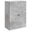 vidaXL Dulap montat pe perete Gri Beton 66 x 34,5 x 90 cm