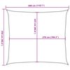 vidaXL Pânză parasolar, bej, 2,5x3 m, HDPE, 160 g/m²