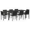 vidaXL Set de Mobilier pentru Exterior 9 buc. Negru și antracit