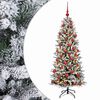 vidaXL Brad de Crăciun artificial cu glob 150 cm 150 LED-uri Alb cald